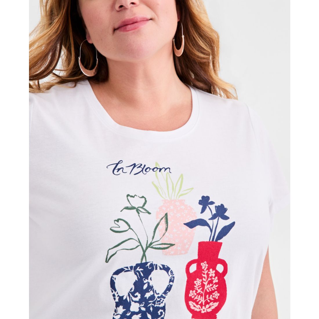 Style & Co Plus Size Perfect Crewneck Short-Sleeve Top, Macy's Exclusive