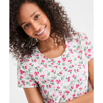 Style & Co Women's Printed Short-Sleeve Crewneck T-Shirt, Macy's Exclusive
