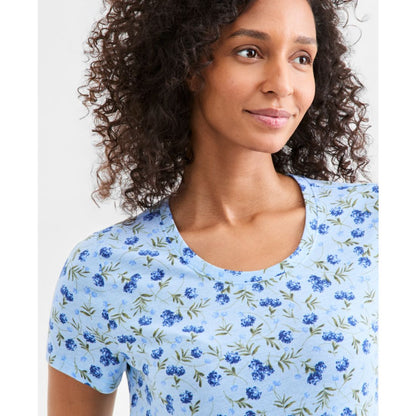 Style & Co Women's Printed Short-Sleeve Crewneck T-Shirt, Macy's Exclusive
