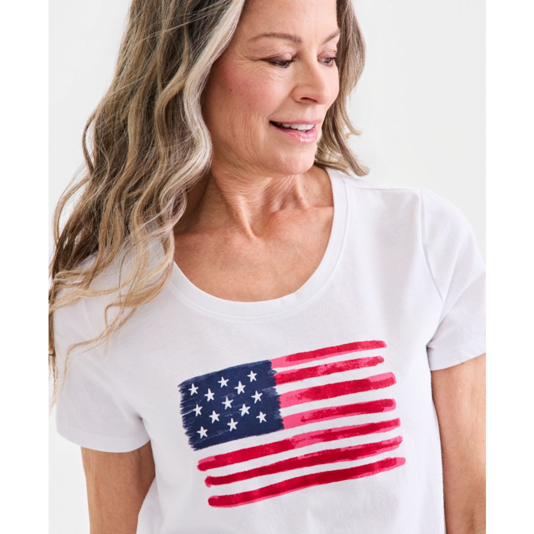 Style & Co Women's Americana Graphic Short-Sleeve Crewneck T-Shirt, Macy's Exclusive
