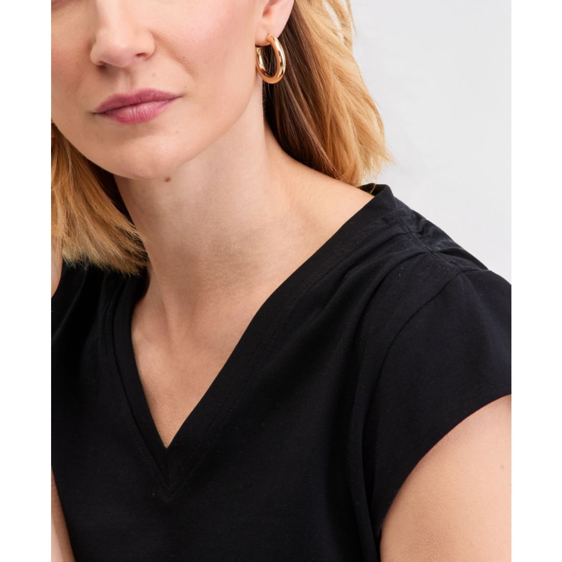 I.n.c. International Concepts Women's Cap-Sleeve V-Neck T-Shirt, Macy's Exclusive