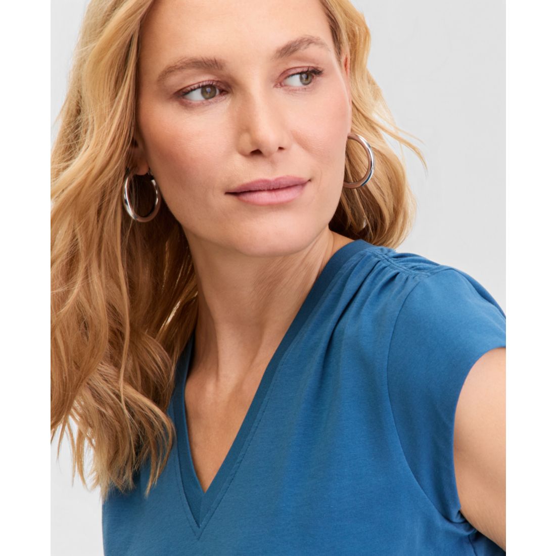 I.n.c. International Concepts Women's Cap-Sleeve V-Neck T-Shirt, Macy's Exclusive