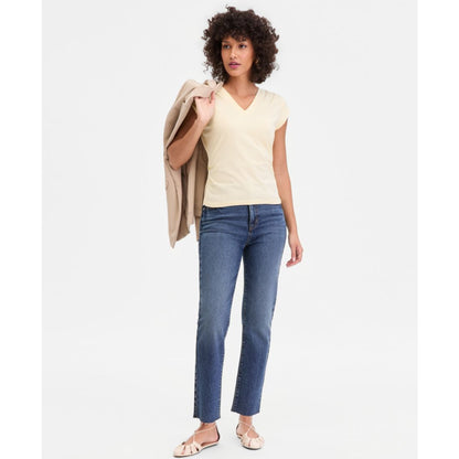 I.n.c. International Concepts Women's Cap-Sleeve V-Neck T-Shirt, Macy's Exclusive
