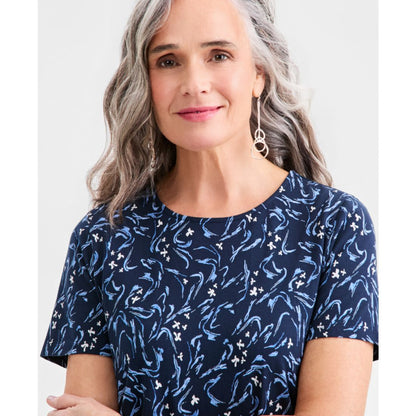 Style & Co Women's Printed Short-Sleeve T-Shirt Dress, Macy's Exclusive