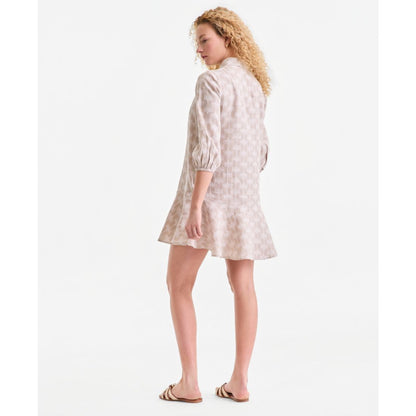 Charter Club Women's 100% Linen Print Button-Front 3/4-Sleeve Dress, Macy's Exclusive