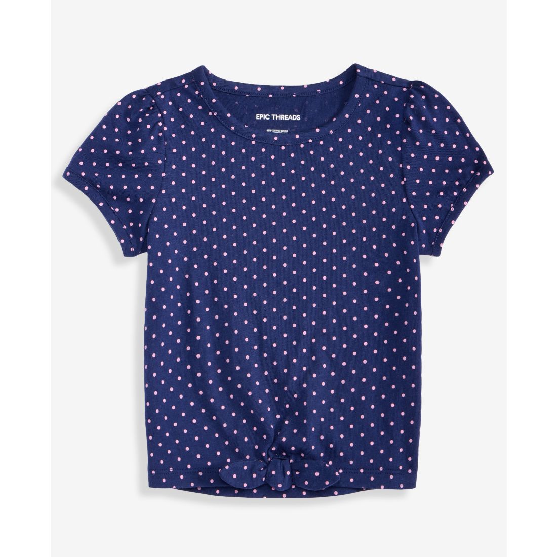 Epic Threads Girls' 12M-5T Dot-Print Tie T-Shirt, Macy's Exclusive