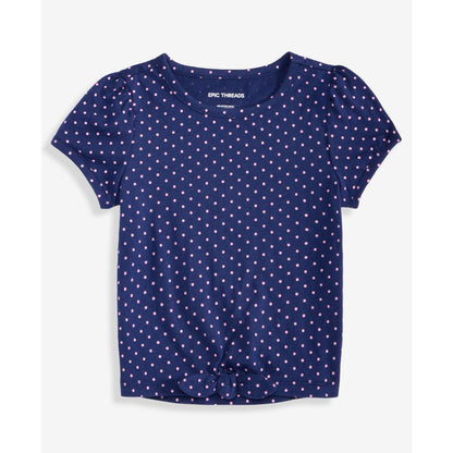 Epic Threads Girls' 12M-5T Dot-Print Tie T-Shirt, Macy's Exclusive