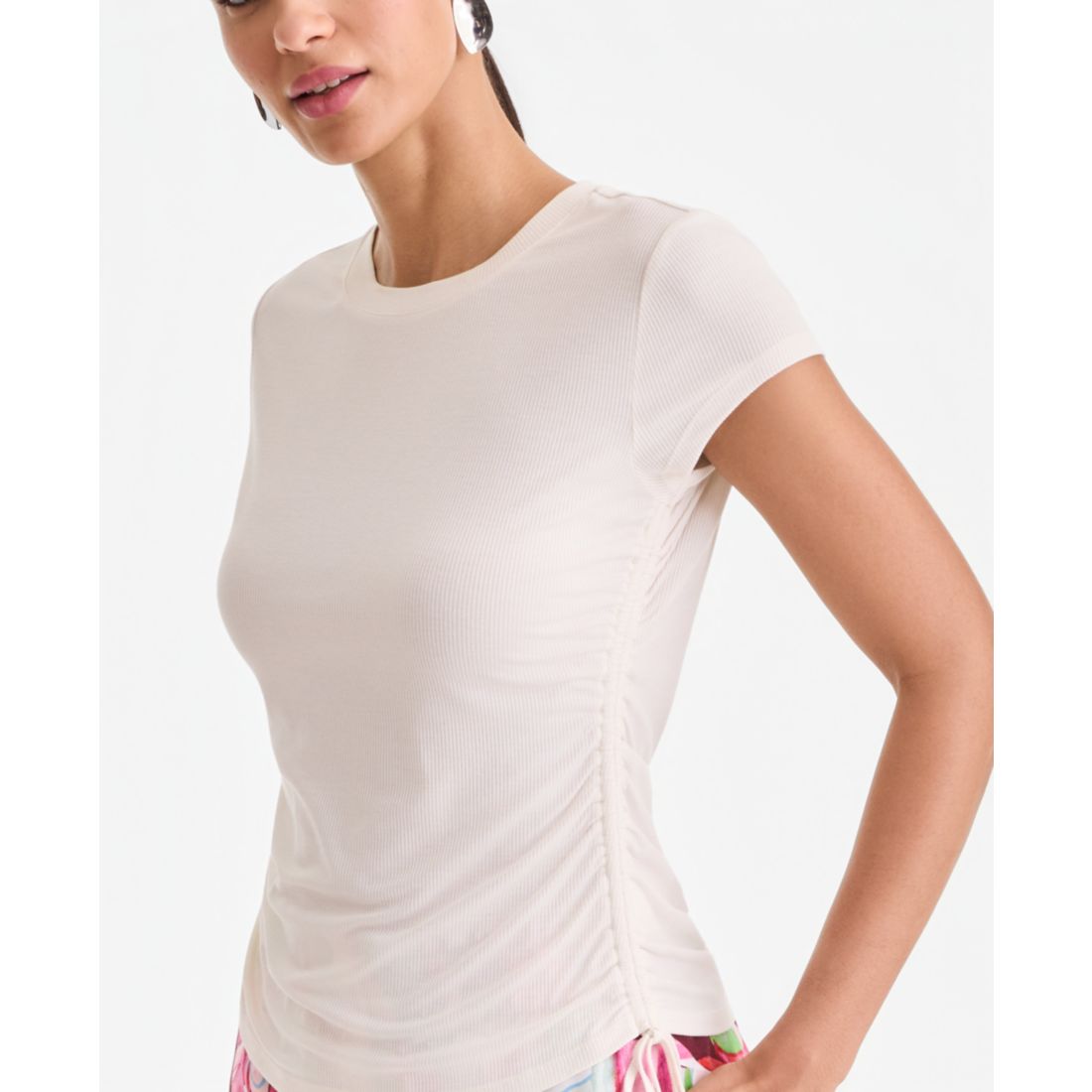 I.n.c. International Concepts Women's Side-Tie T-Shirt, Exclusively at Macy's