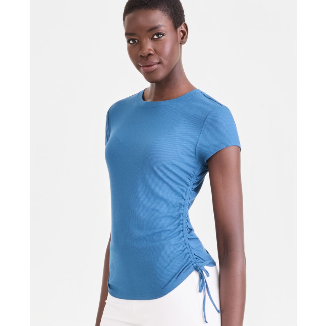 I.n.c. International Concepts Women's Side-Tie T-Shirt, Exclusively at Macy's