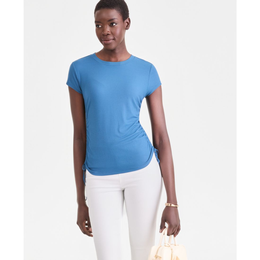 I.n.c. International Concepts Women's Side-Tie T-Shirt, Exclusively at Macy's