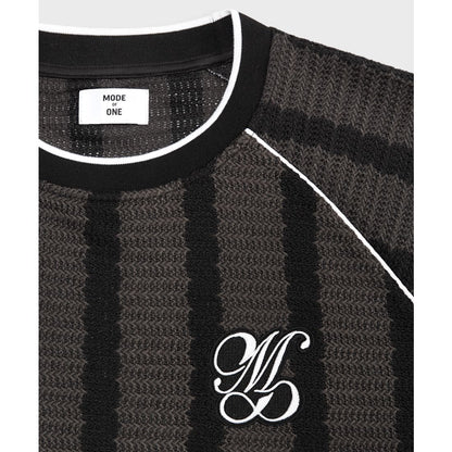 Mode of One Men's Crochet-Stripe Relaxed T-Shirt, Macy's Exclusive