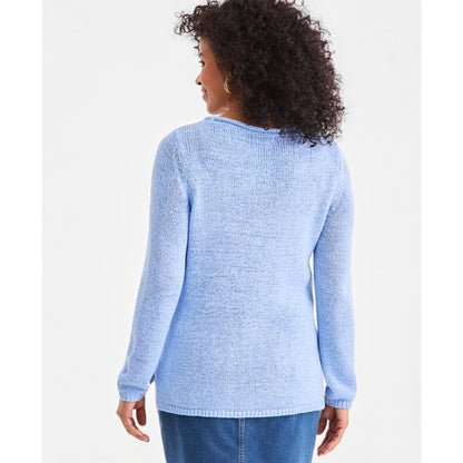 Style & Co Women's Tape Yarn Roll Neck Sweater, Macy's Exclusive