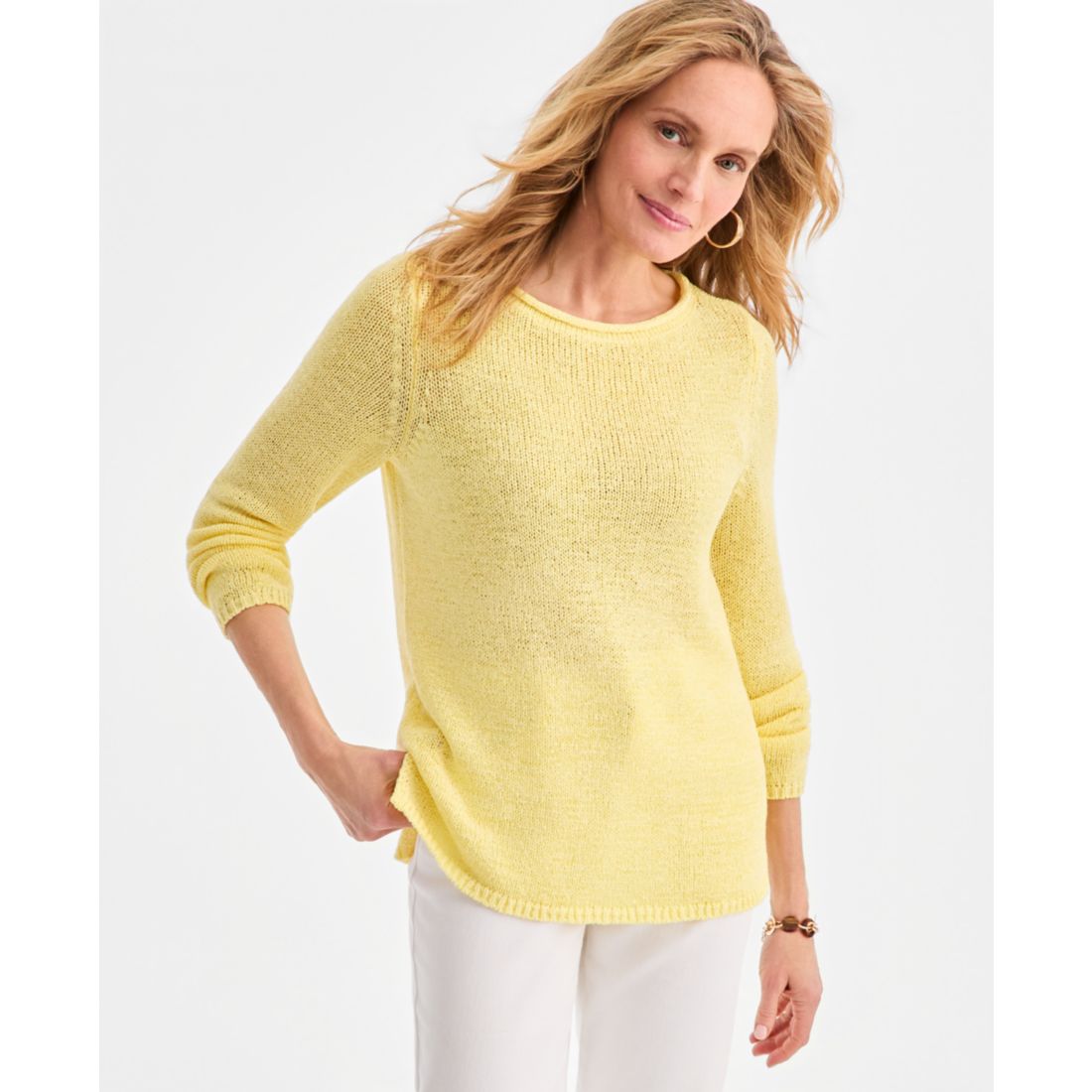 Style & Co Women's Tape Yarn Roll Neck Sweater, Macy's Exclusive