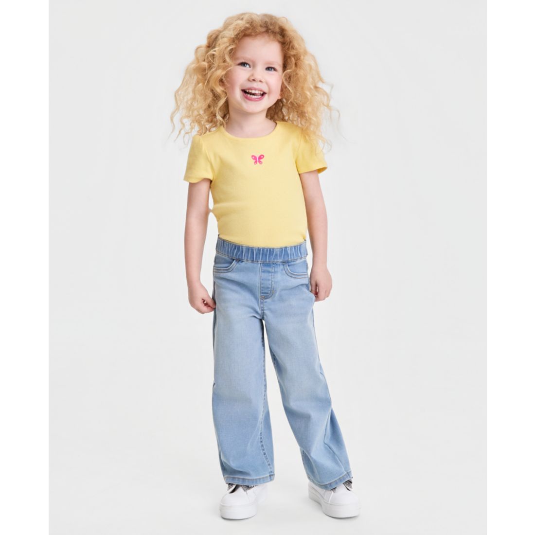 Epic Threads Girls' 12M-5T Wide-Leg Pull-On Jeans, Macy's Exclusive