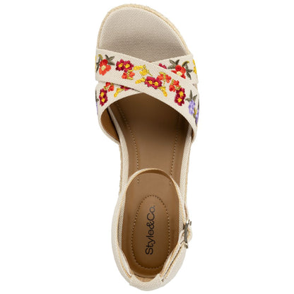 Style & Co. Women's Theaa X-Band Wedge Espadrilles Sandals, Macy's Exclusive