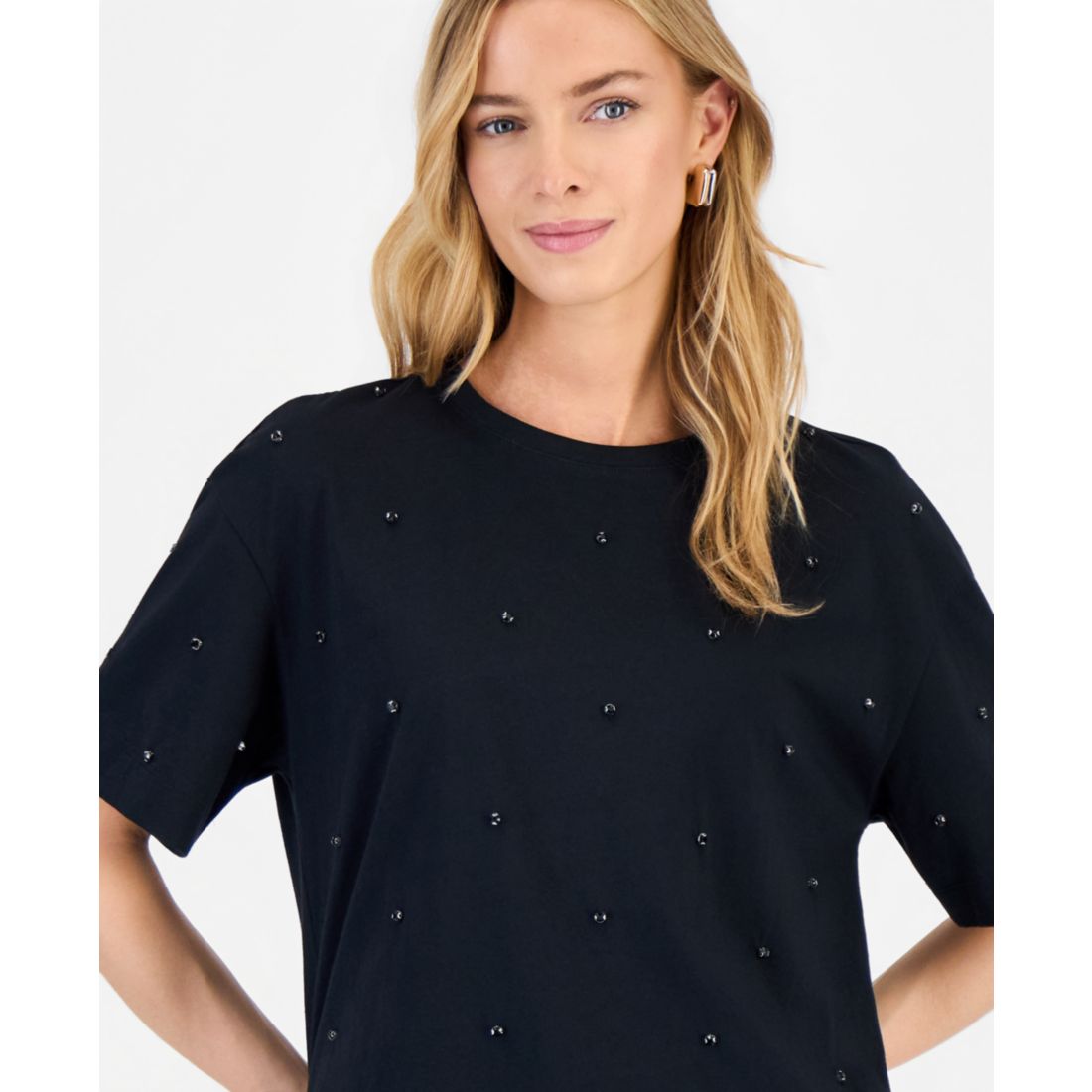 I.n.c. International Concepts Women's Embellished T-Shirt, Macy's Exclusive