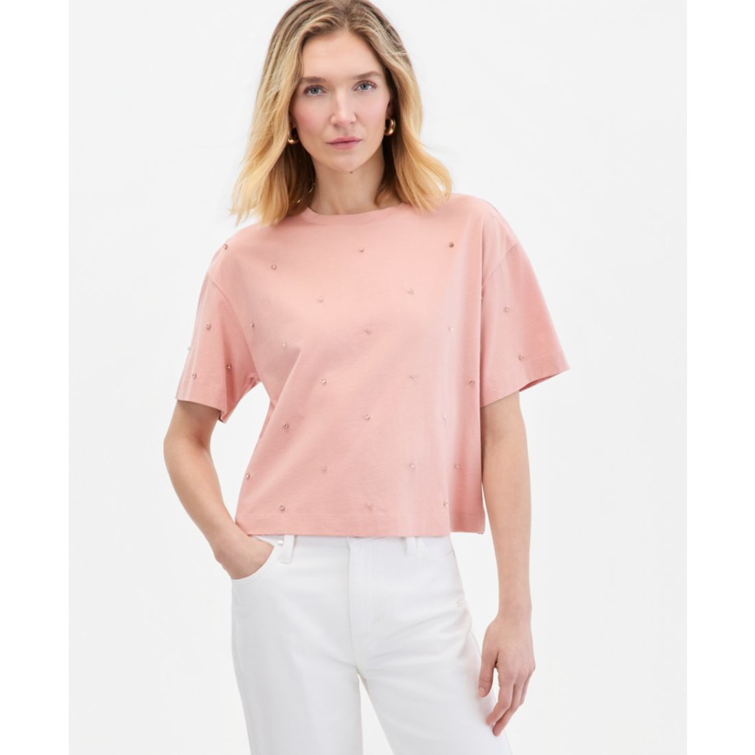 I.n.c. International Concepts Women's Embellished T-Shirt, Macy's Exclusive