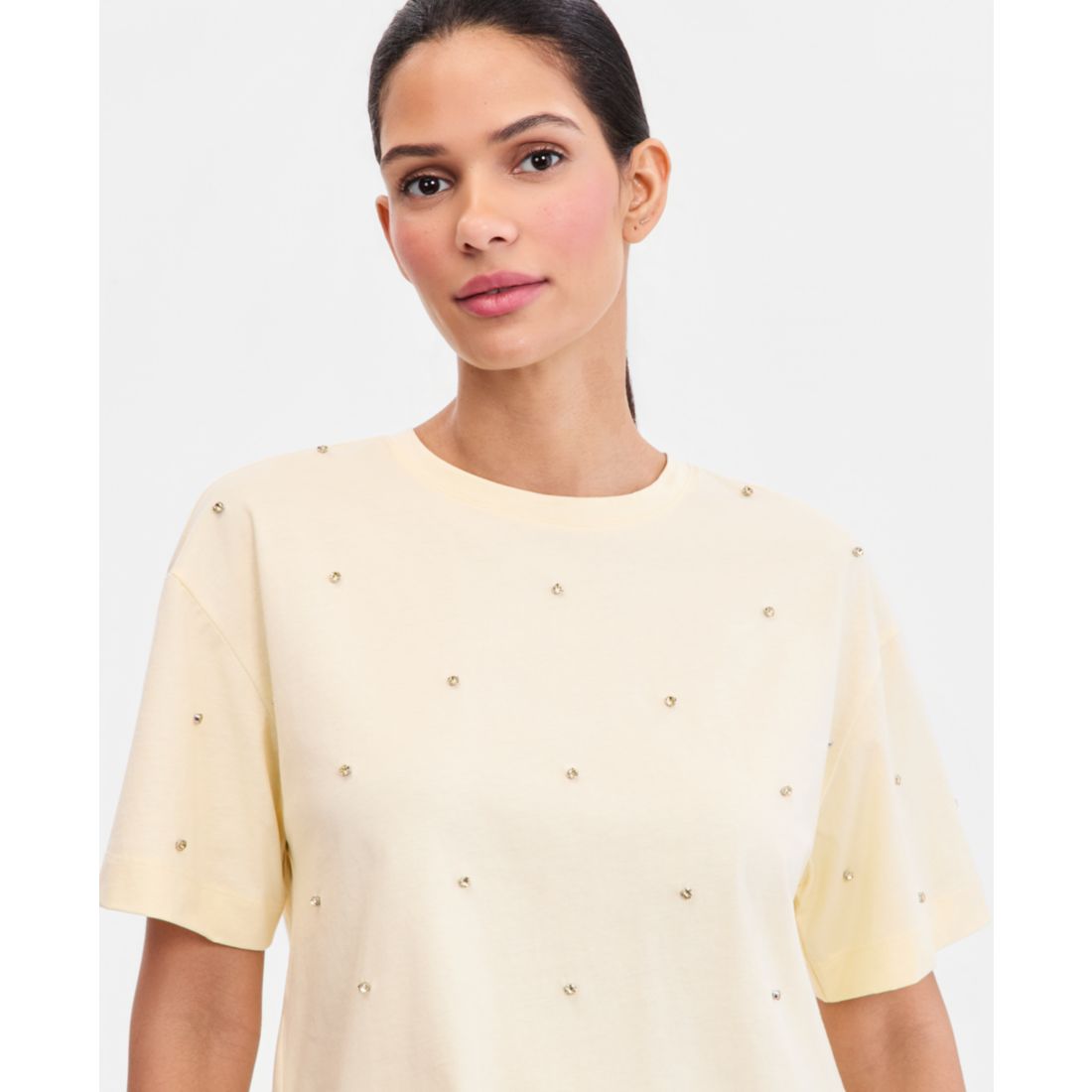 I.n.c. International Concepts Women's Embellished T-Shirt, Macy's Exclusive