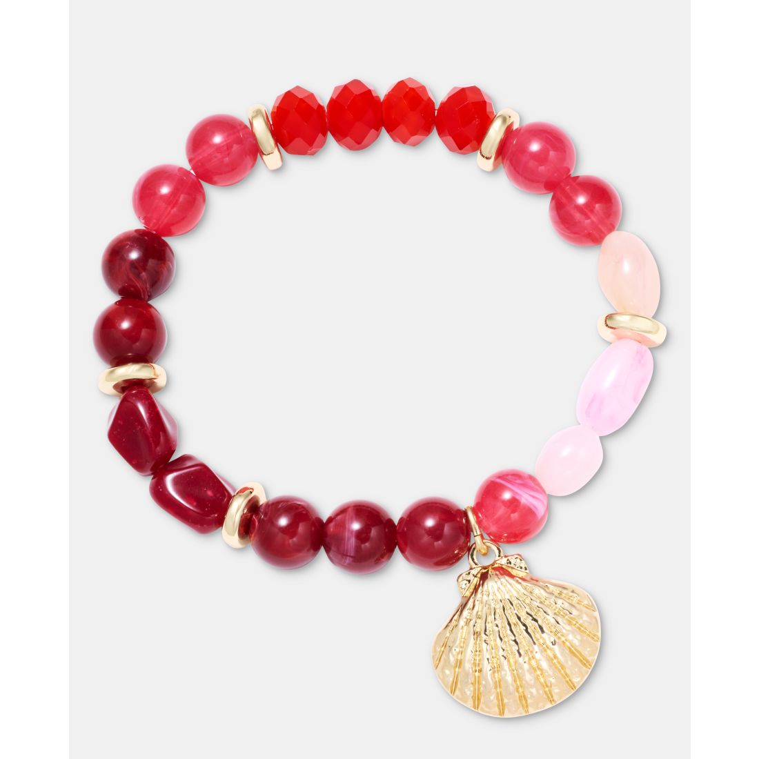 On 34th Beaded Shell Charm Stretch Bracelet, Created for Macy's