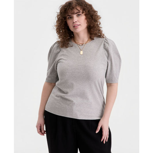 On 34th Trendy Plus Size Puff Sleeve Top, Macy's Exclusive