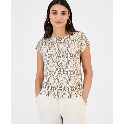 I.n.c. International Concepts Petite Printed Wide Neck Dolman-Sleeve Top, Macy's Exclusive