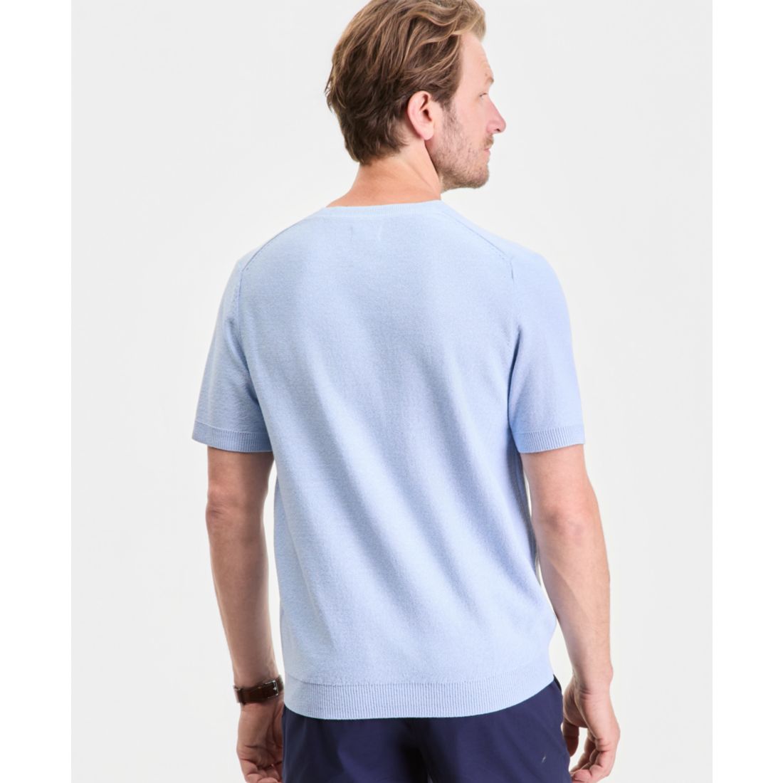Club Room Men's Short-Sleeve Boucle Sweater T-Shirt, Macy's Exclusive