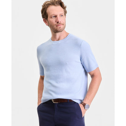 Club Room Men's Short-Sleeve Boucle Sweater T-Shirt, Macy's Exclusive