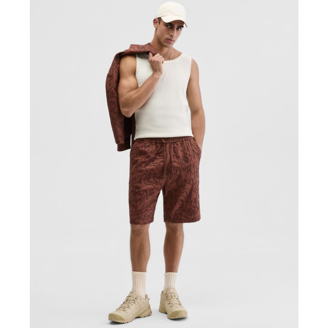 Mode of One Men's Floral Embroidered Shorts, Exclusively at Macy's