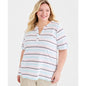 Style & Co Plus Size Striped Roll-Tab Elbow-Sleeve T-Shirt, Macy's Exclusive