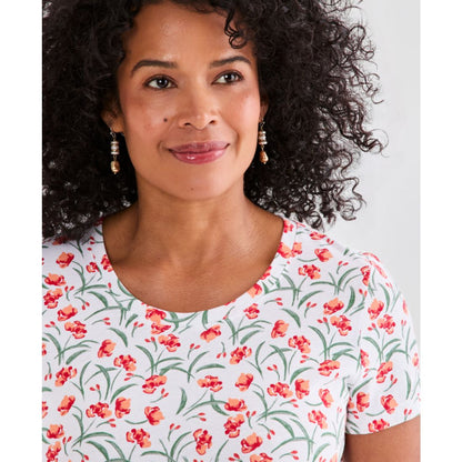 Style & Co Women's Printed Short-Sleeve Crewneck T-Shirt, Macy's Exclusive