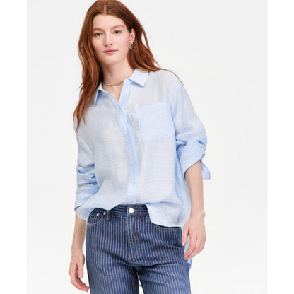 On 34th Women's Gauze Relaxed Button-Down Shirt, Macy's Exclusive