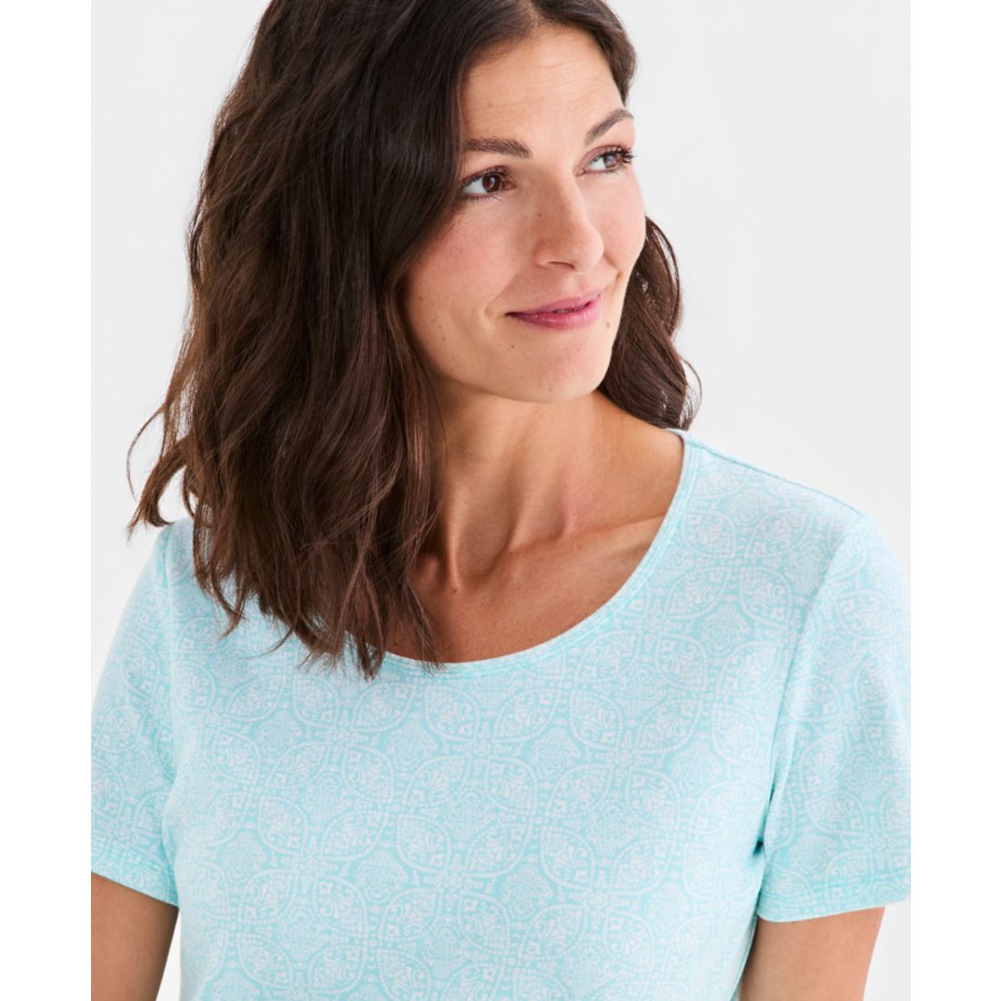 Style & Co Women's Printed Short-Sleeve Scoop-Neck Top, Macy's Exclusive