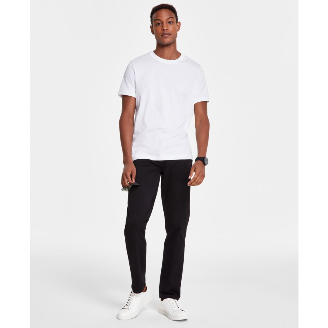 Alfani Men's Mercerized Cotton Short Sleeve Crewneck T-Shirt, Created for Macy's