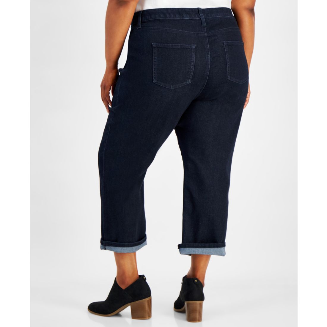Style & Co Plus Size Mid-Rise Curvy Capri Jeans, Exclusively at Macy's