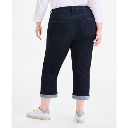 Style & Co Plus Size Mid-Rise Curvy Capri Jeans, Exclusively at Macy's