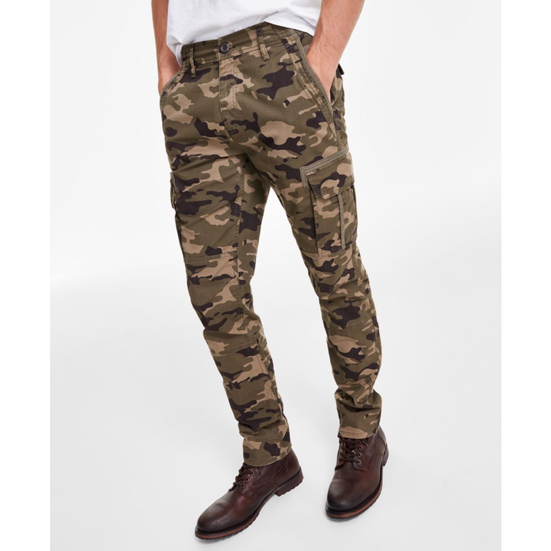 Sun + Stone Men's Morrison Camouflage Cargo Pants