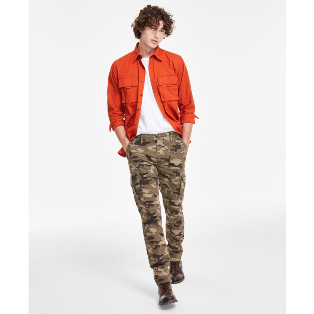 Sun + Stone Men's Morrison Camouflage Cargo Pants