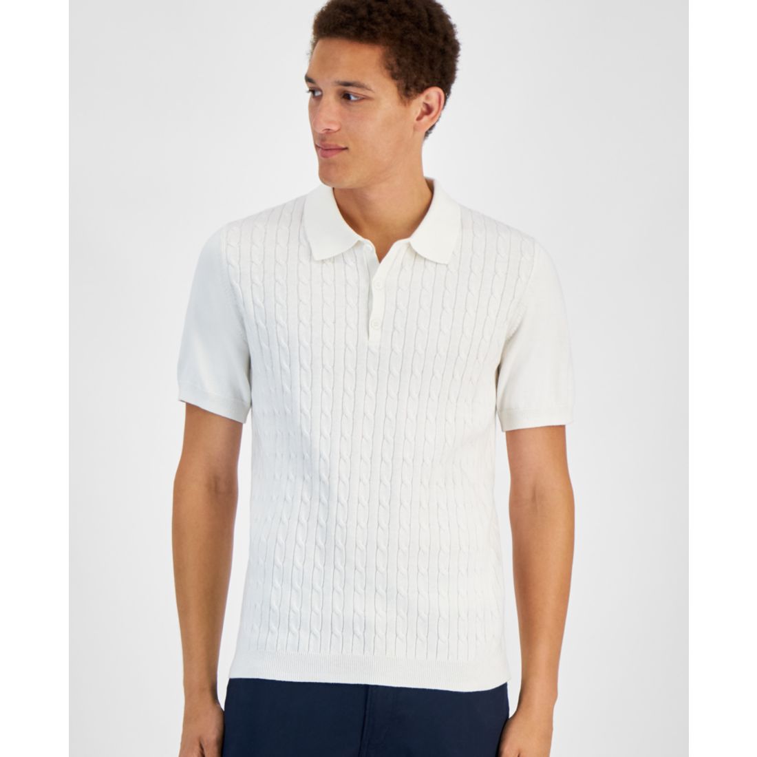Club Room Men's Regular-Fit Sweater-Knit Polo Shirt, Created for Macy's