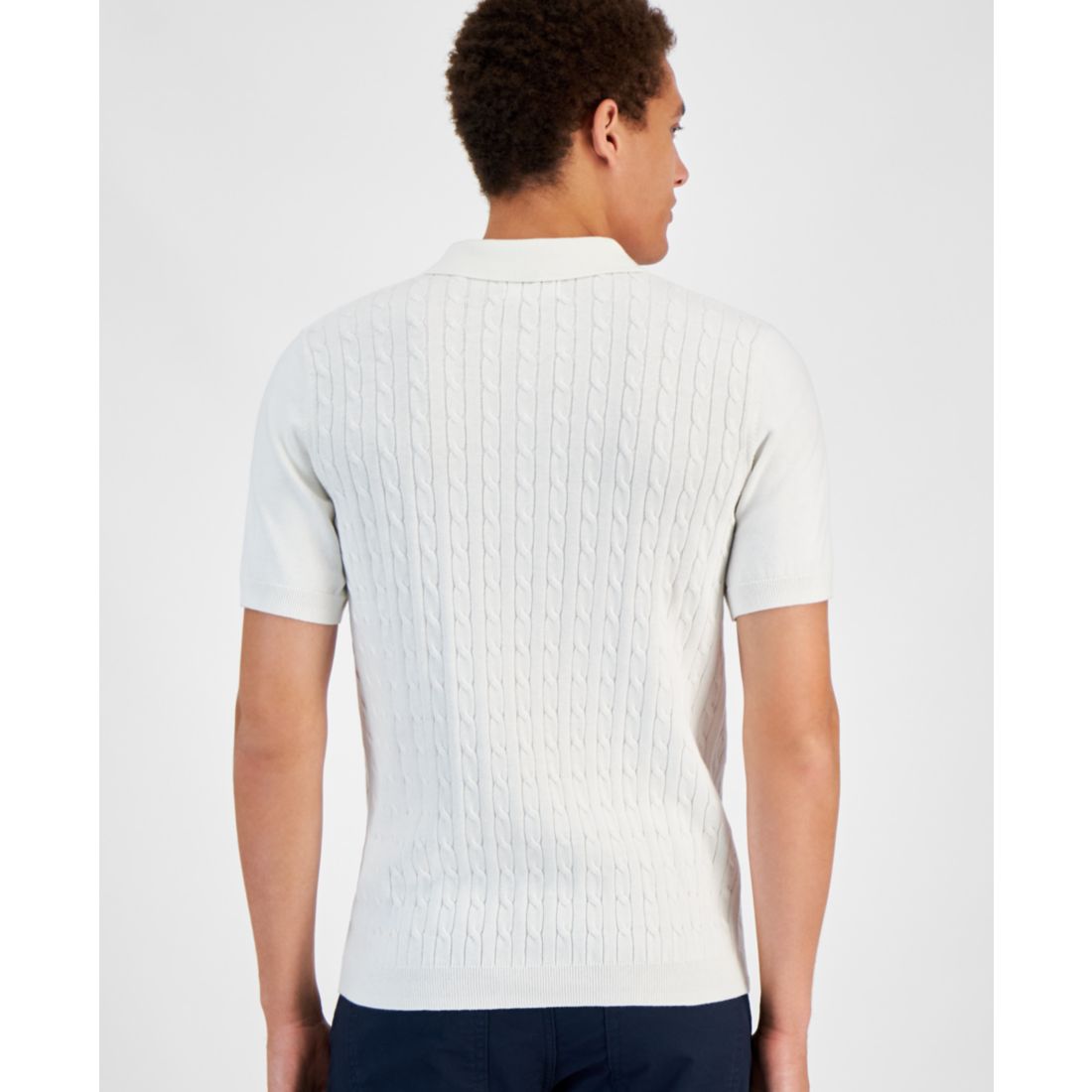 Club Room Men's Regular-Fit Sweater-Knit Polo Shirt, Created for Macy's