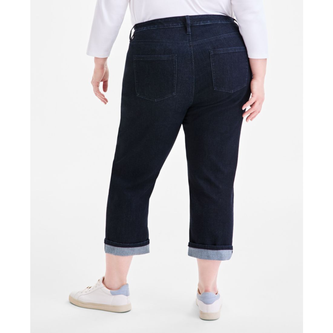 Style & Co Plus Size Mid-Rise Curvy Capri Jeans, Exclusively at Macy's