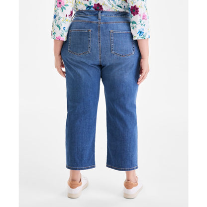 Style & Co Plus Size Mid-Rise Curvy Capri Jeans, Exclusively at Macy's