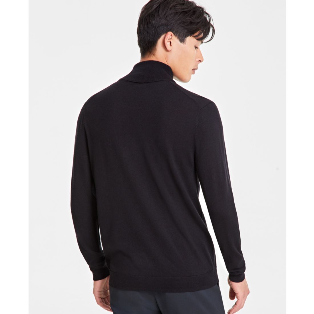 Alfani Men's Merino Wool-Blend Turtleneck Sweater, Created for Macy's