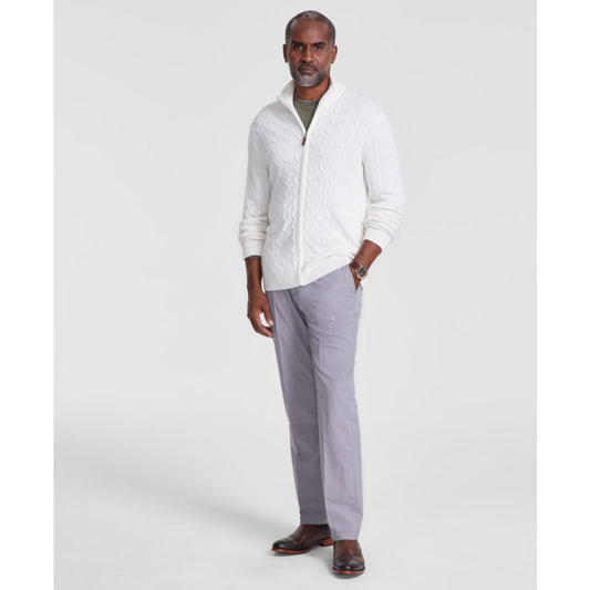 Club Room Men's Cable-Knit Full-Zip Sweater, Created for Macy's