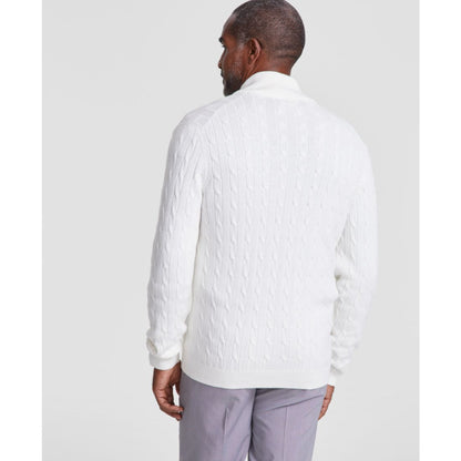 Club Room Men's Cable-Knit Full-Zip Sweater, Created for Macy's
