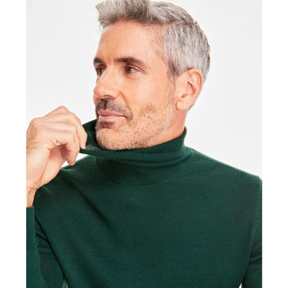 Club Room Men's Merino Wool Blend Turtleneck Sweater, Created for Macy's