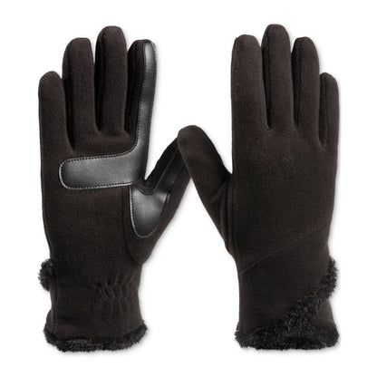 Isotoner Signature Women's Stretch Fleece Overlap Water-Repellent Gloves
