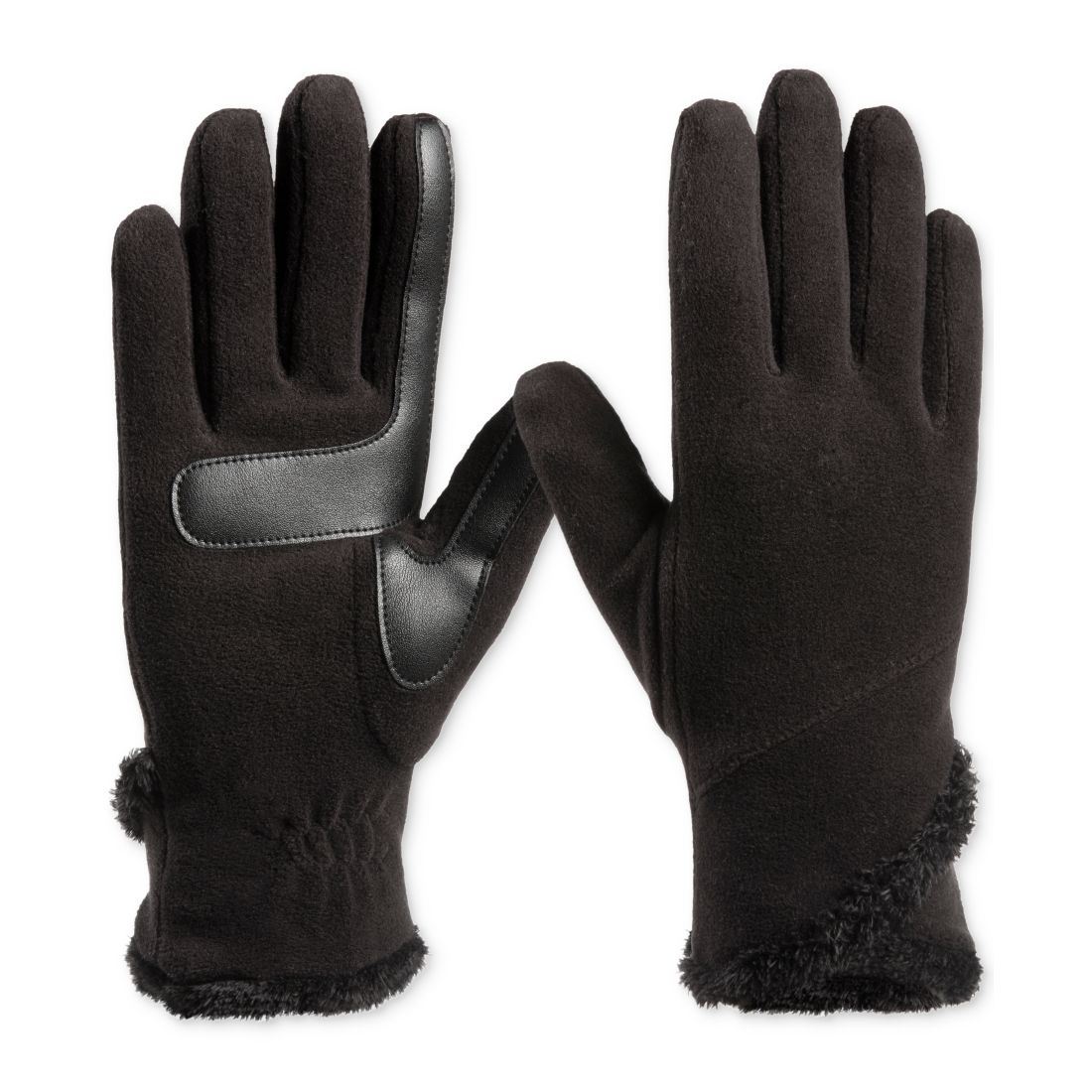 Isotoner Signature Women's Stretch Fleece Overlap Water-Repellent Gloves