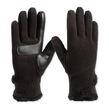 Isotoner Signature Women's Stretch Fleece Overlap Water-Repellent Gloves