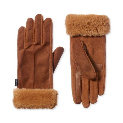 Isotoner Signature Women's Mya smartDRI Faux-Fur Cuff Gloves