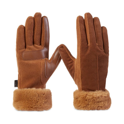 Isotoner Signature Women's Mya smartDRI Faux-Fur Cuff Gloves